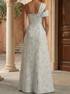 Seraphina Kate Silver back view mother of the bride dress