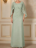 Winifred Rose Sage Green front view mother of the bride dress