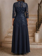 Brielle Estelle Burgundy back view mother of the bride dress
