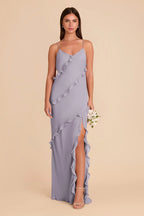 Vivienne Dusty Lilac front view bridesmaid dress