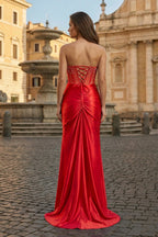 Yolanda Reese Red back view prom dress