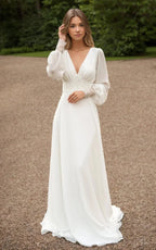 Renata Diamond White front view wedding dress