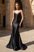 Hyacinth Black front view prom dress