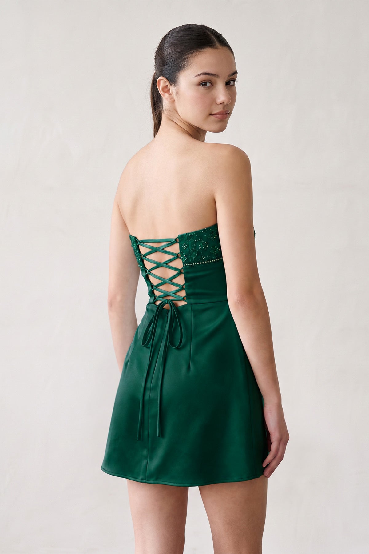 Serena Emerald detail 1 homecoming dress