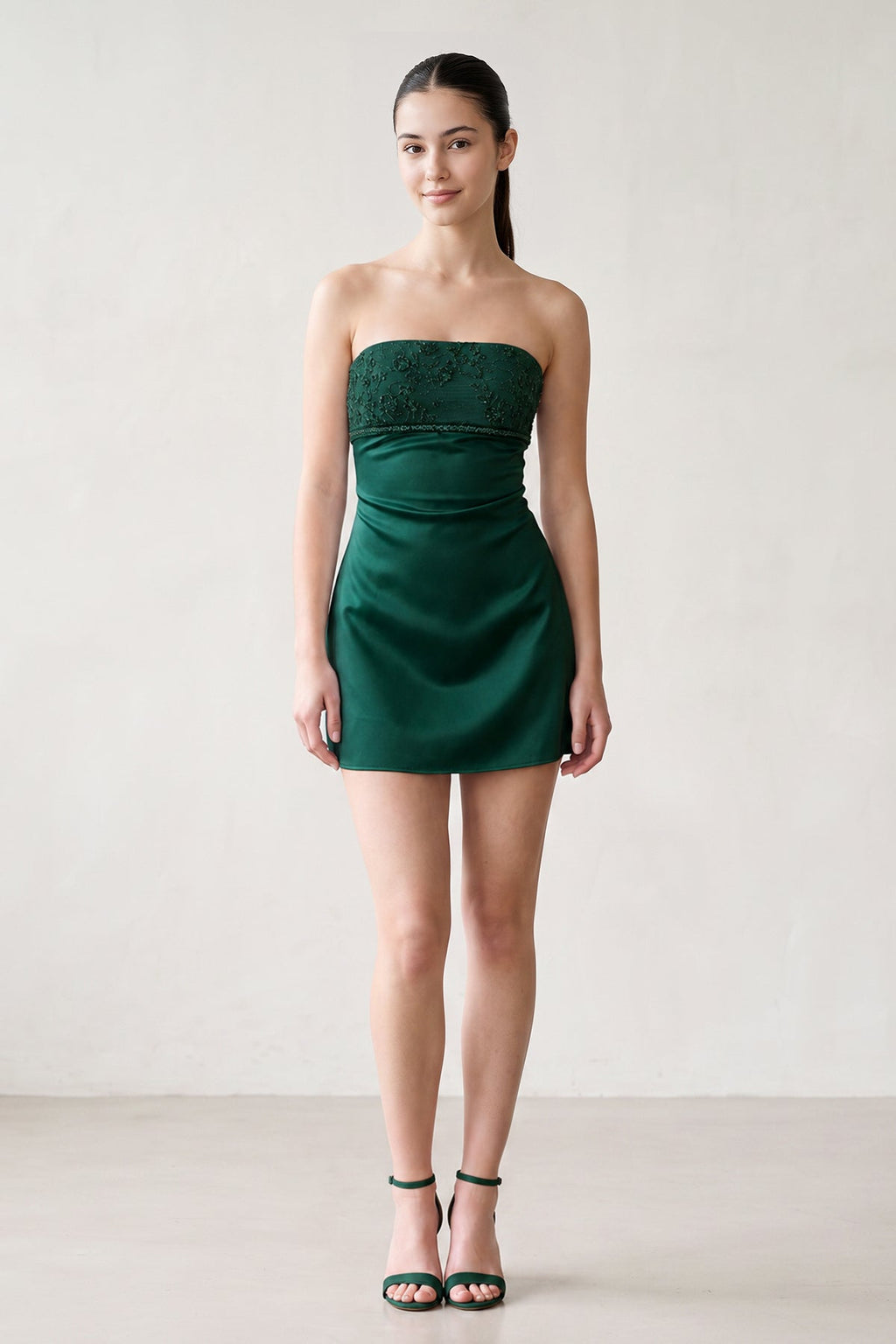 Serena Emerald detail 2 homecoming dress