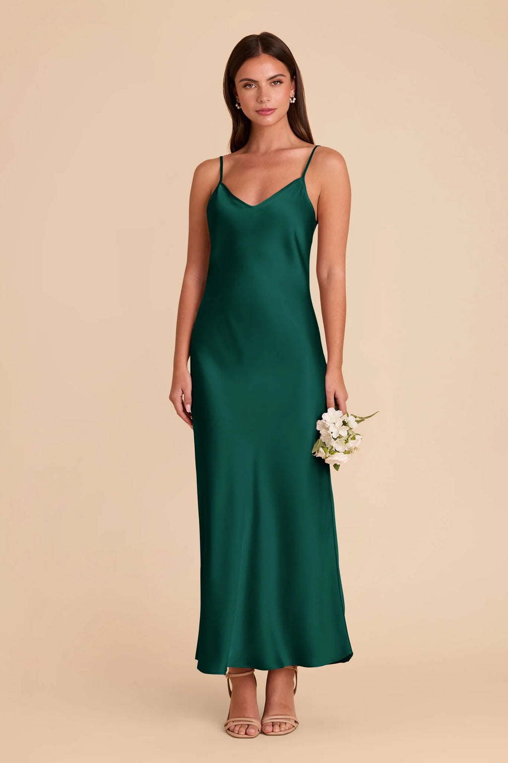 Amara Emerald front view bridesmaid dress