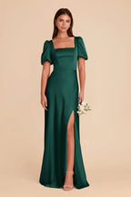Selene Emerald front view bridesmaid dress