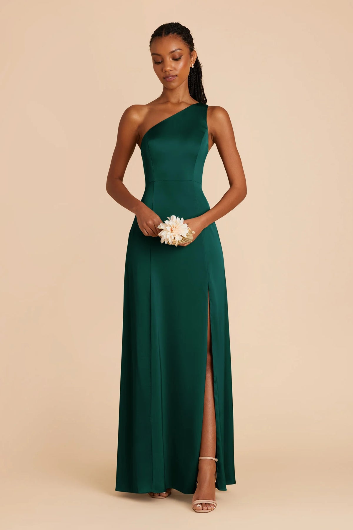 Briar Emerald front view bridesmaid dress