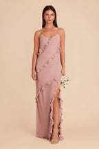 Vivienne English Rose front view bridesmaid dress