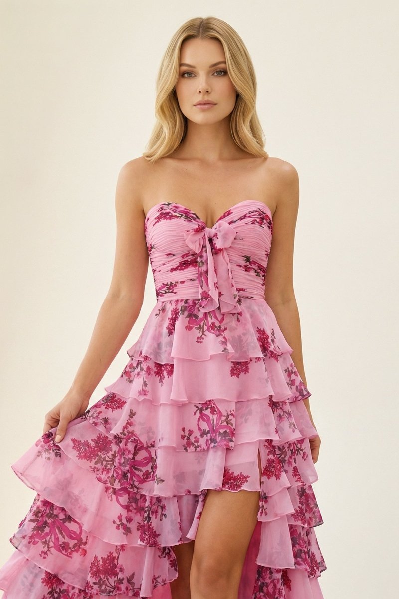 Phaedra Hot Pink detail 4 prom dress