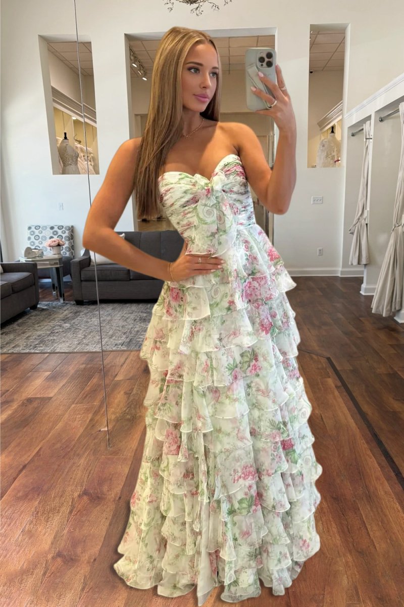 Kalliope ivory side view prom dress
