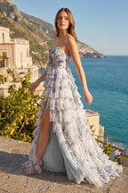 Kalliope purple side view prom dress