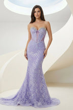 Cosette Wynn Lilac front view prom dress