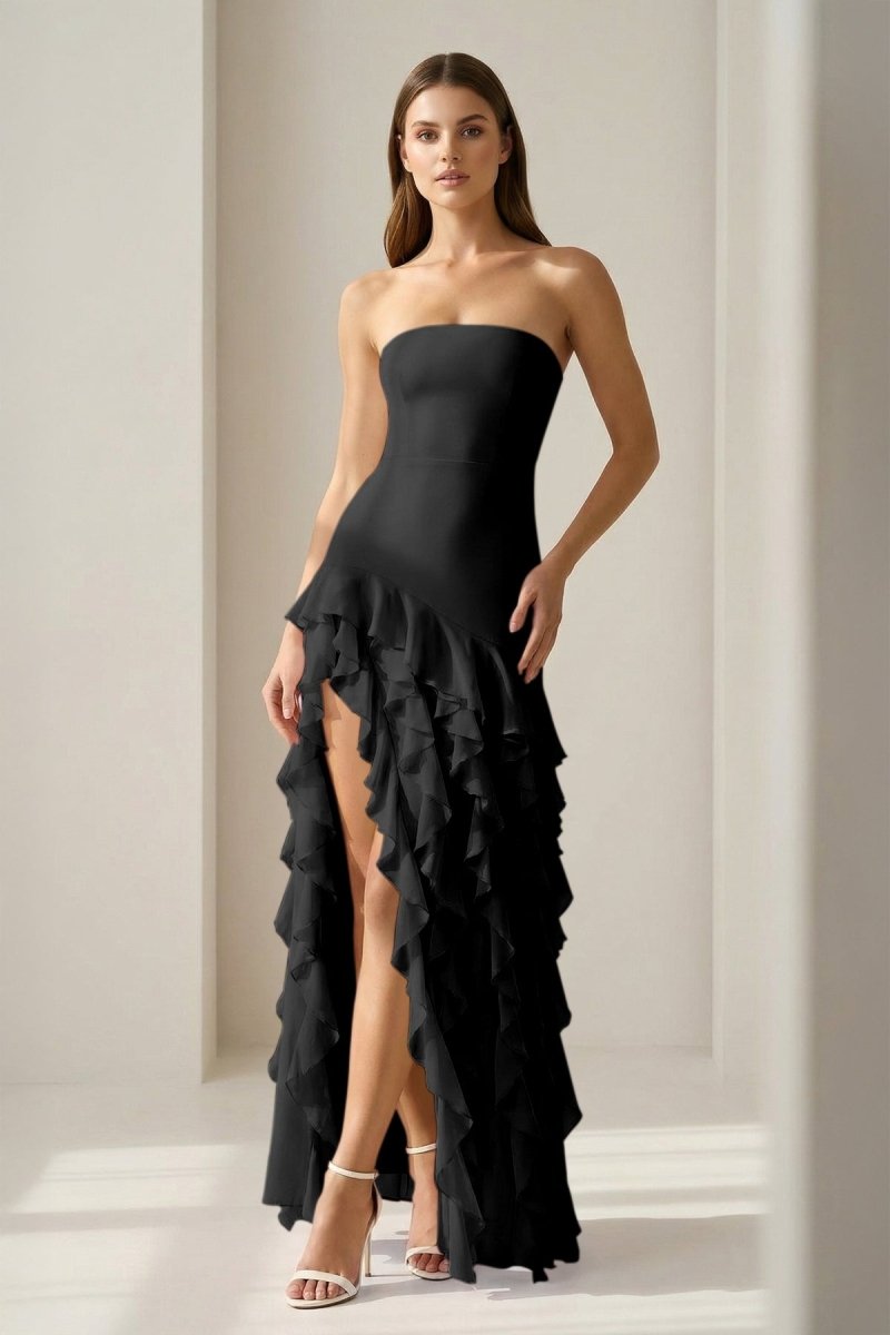 Fabiola black detail 2 prom dress