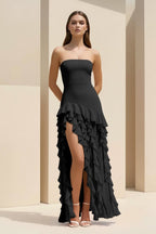 Karissa Dawn Black side view prom dress