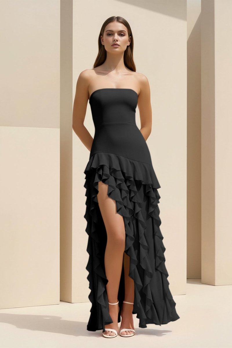 Karissa Dawn Black side view prom dress