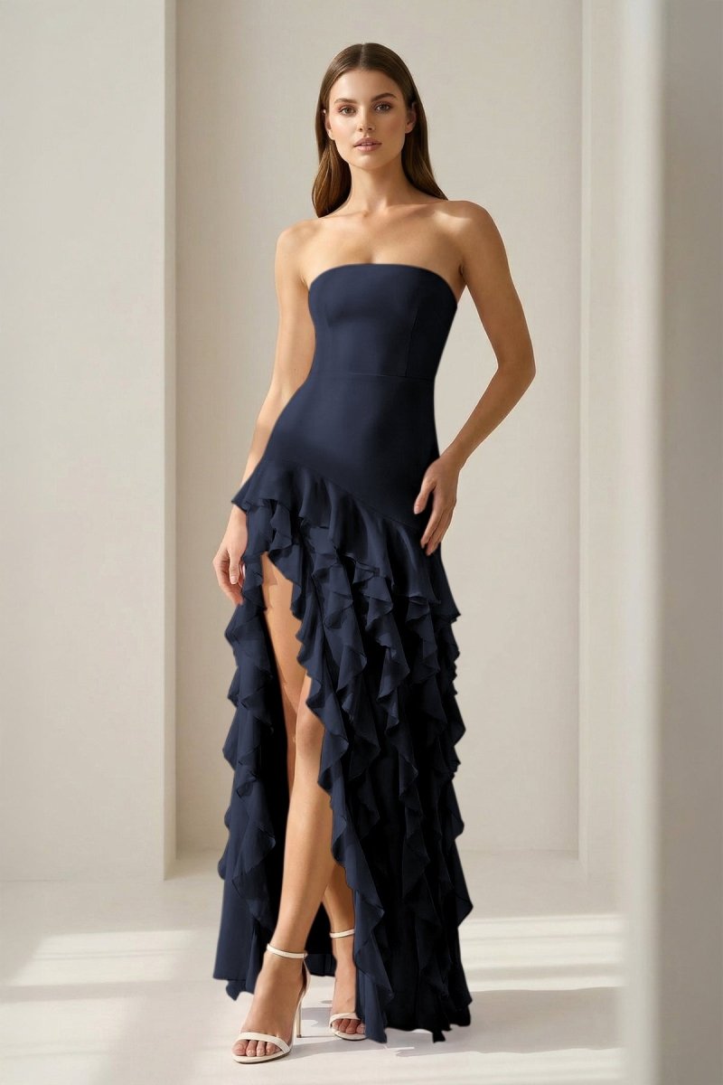 Karissa Dawn Navy Blue detail 2 prom dress
