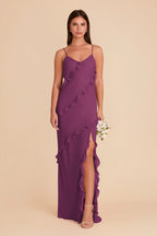 Vivienne Fig front view bridesmaid dress