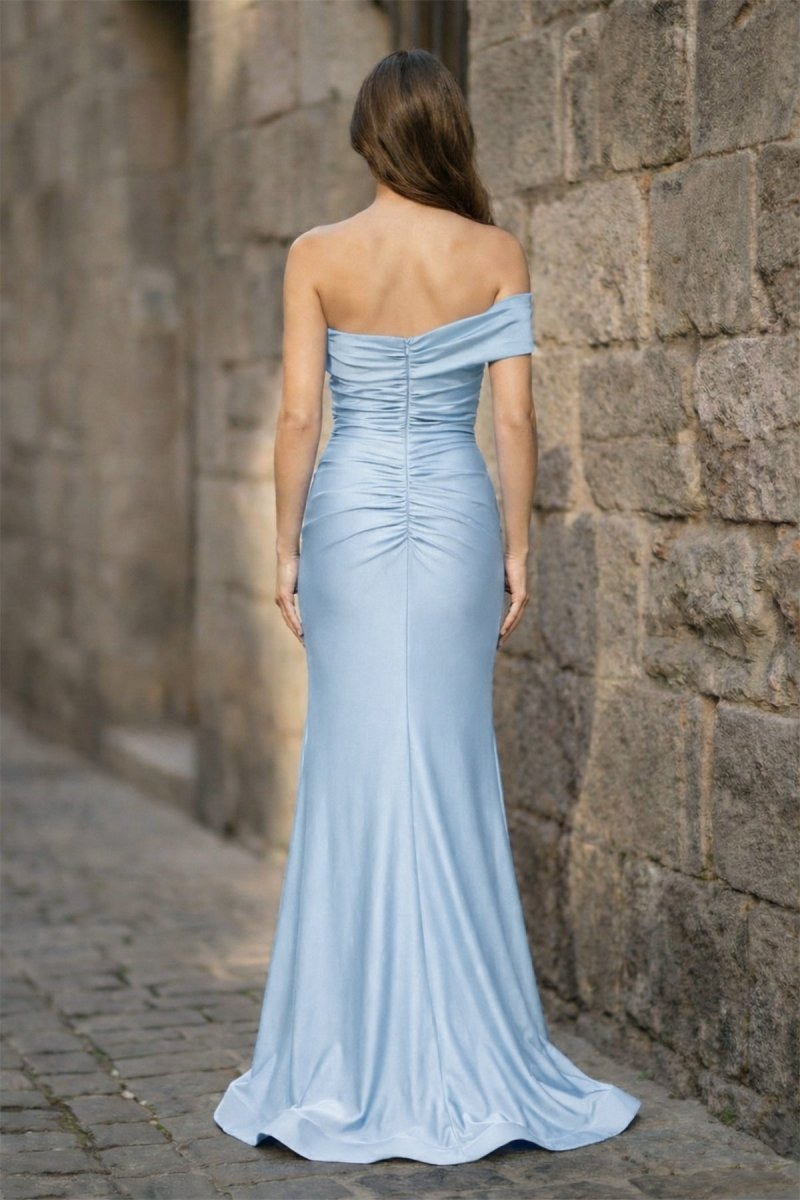 Dorothea Jade Sky Blue back view prom dress