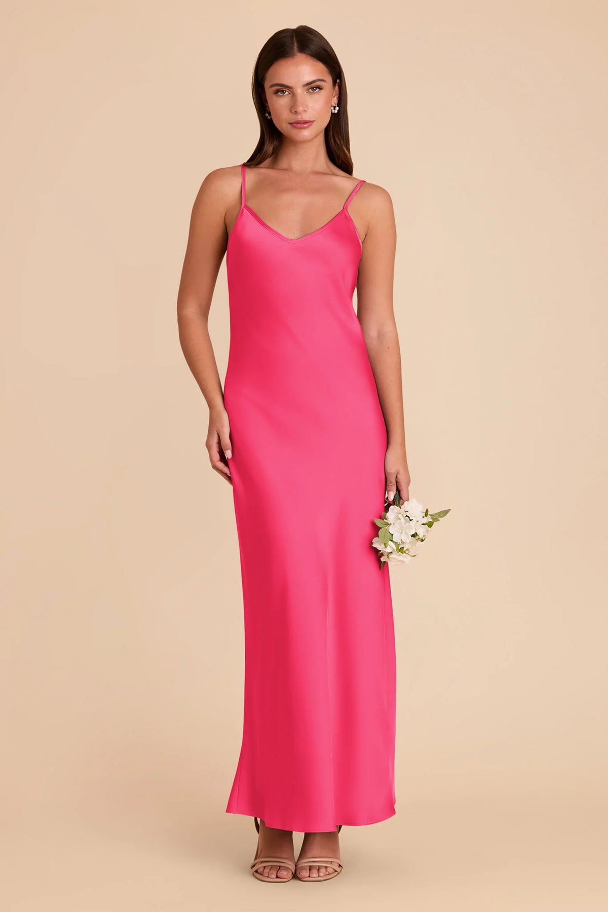 Amara Fuchsia front view bridesmaid dress