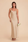 Amara Gold front view bridesmaid dress