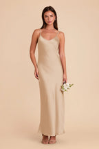 Amara Gold front view bridesmaid dress