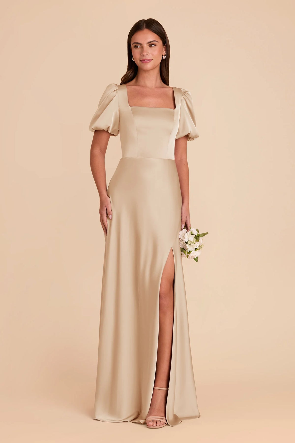 Selene Gold alternate view 2 bridesmaid dress