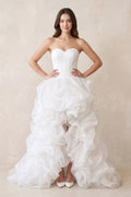 Diamond White Wedding Dress with Sweetheart Neckline and Floor Length
