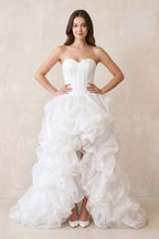 Diamond White Wedding Dress with Sweetheart Neckline and Floor Length