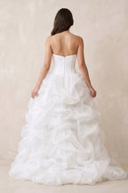 Diamond White Wedding Dress with Sweetheart Neckline and Floor Length