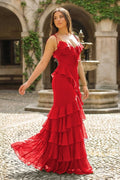 Galatea Red front view prom dress