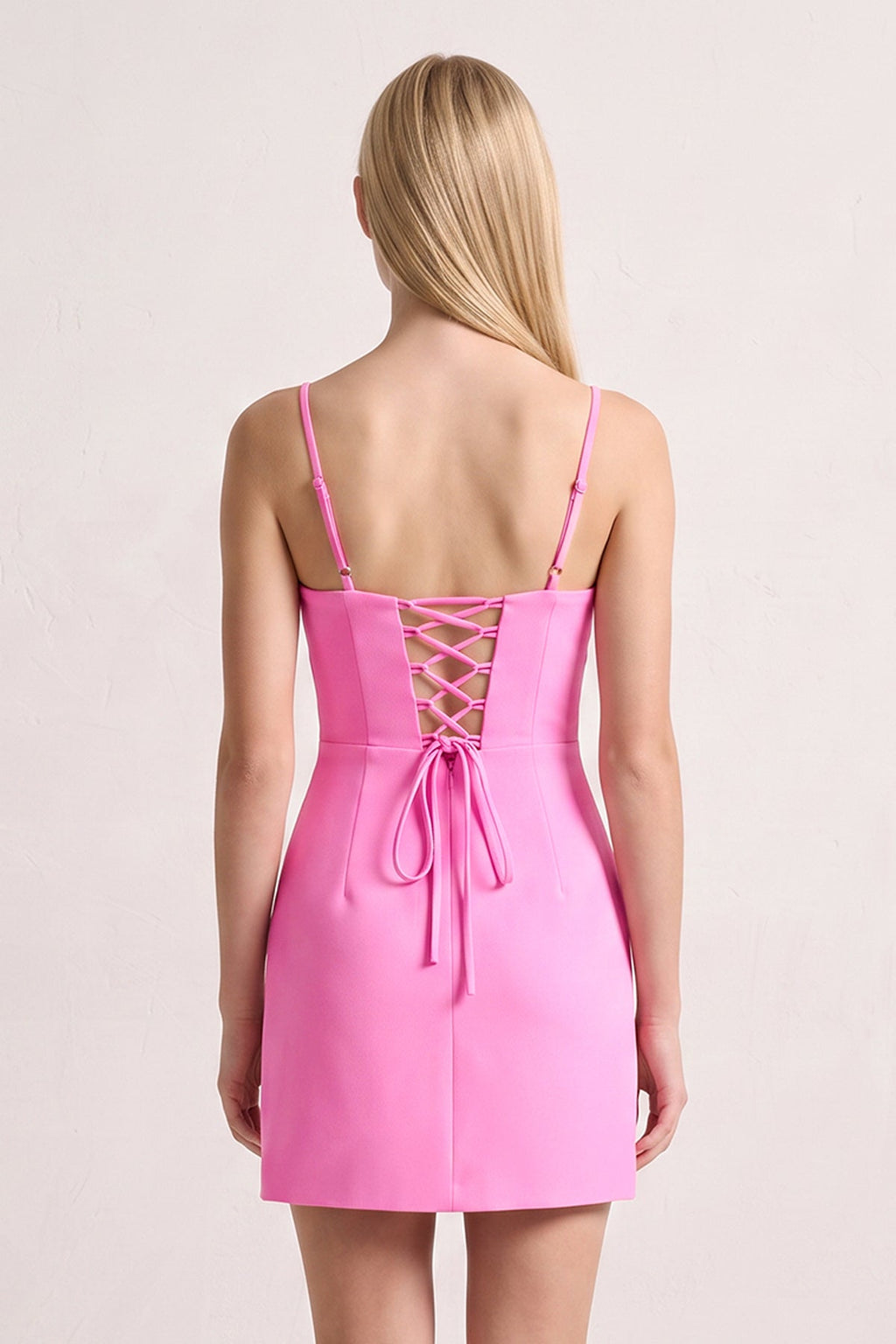 Mint Green Spaghetti Straps Sheath Satin Mini Homecoming Dress