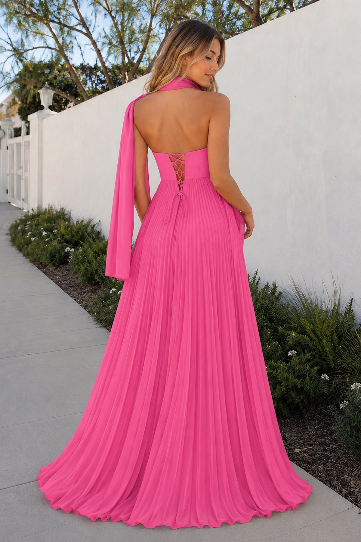A Line Light Pink Sweetheart Chiffon Long Formal Prom Gown