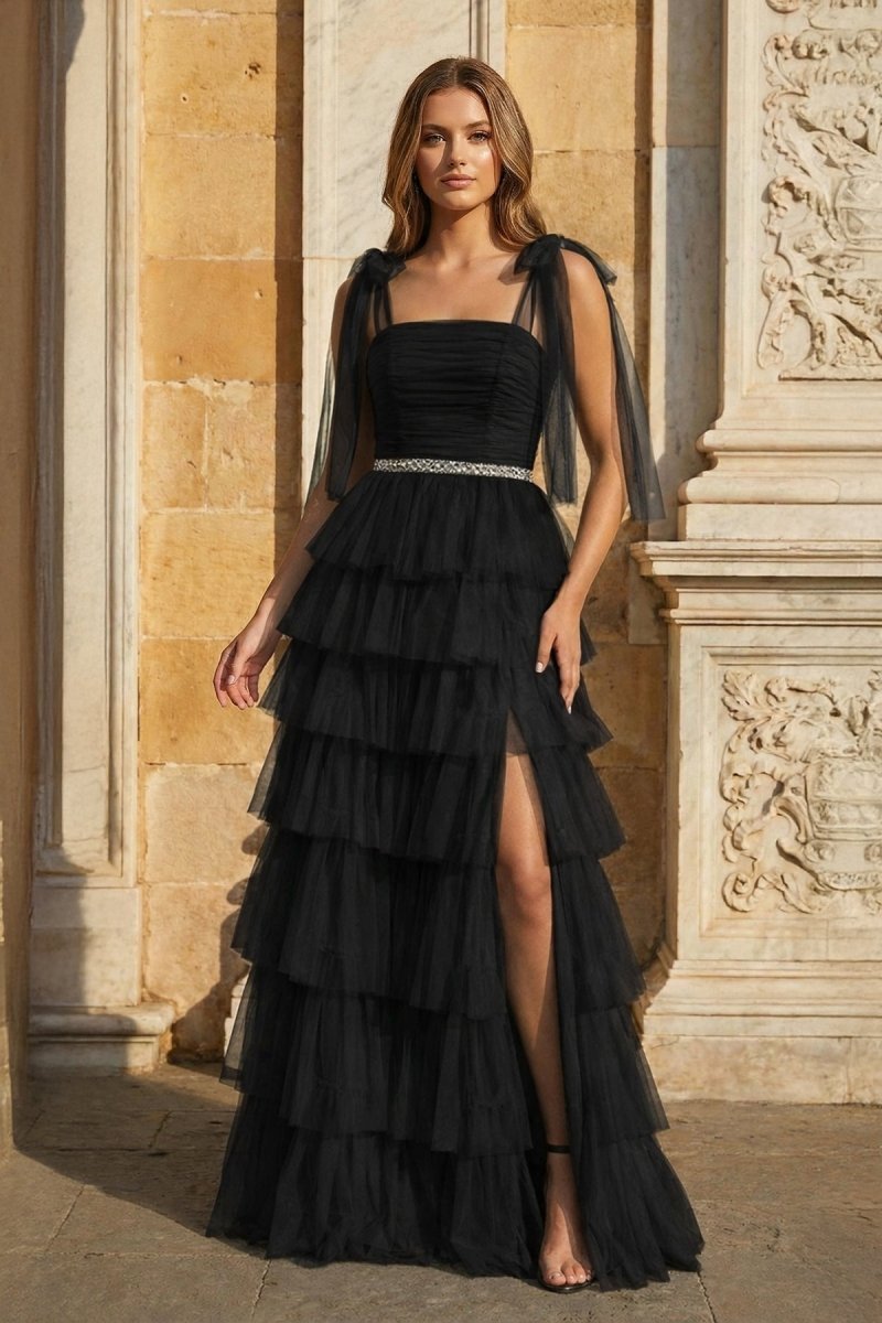 Sidonie Black front view prom dress