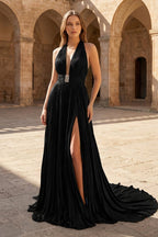 Celia Black front view prom dress
