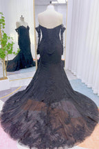 Elegant Trumpet Mermaid Chapel Train Lace Tulle Wedding Dress Wedding Dress