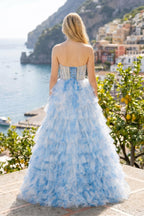Ariadne Cove Royal Blue back view prom dress