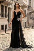 Clarisse Jane Black front view prom dress
