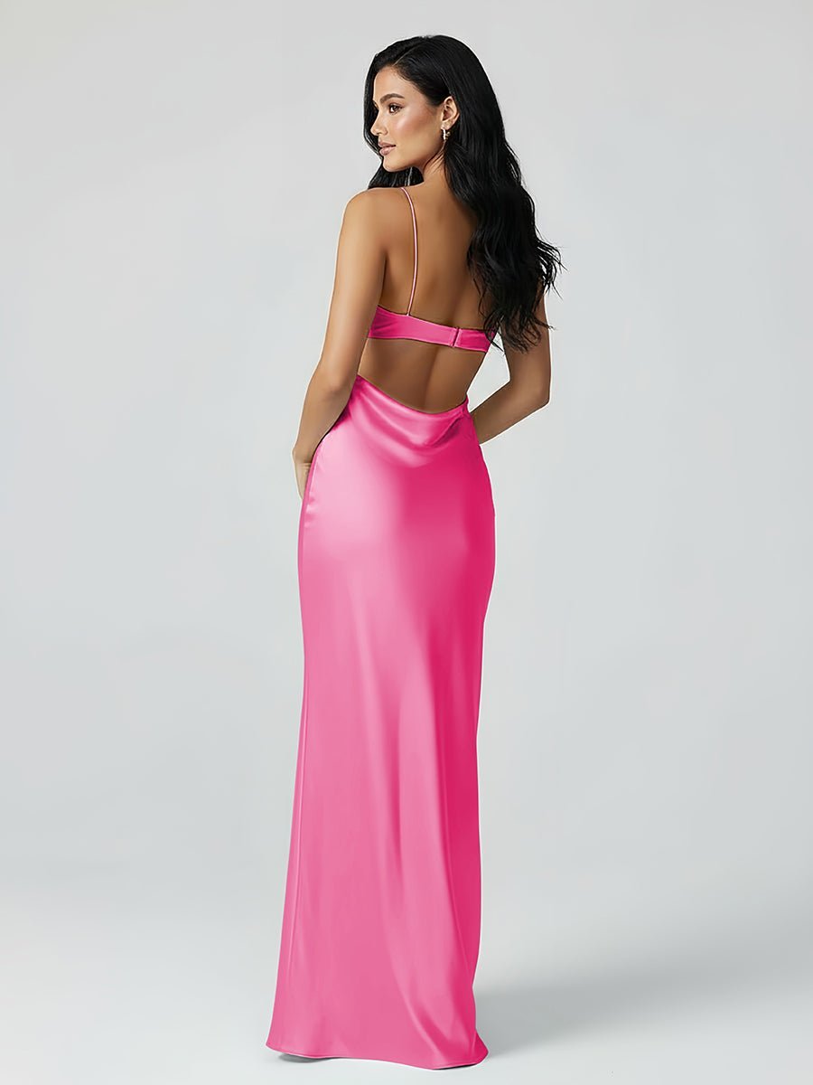 Calista Fuchsia detail 1 evening dress
