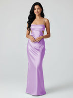 Calista Lilac side view evening dress