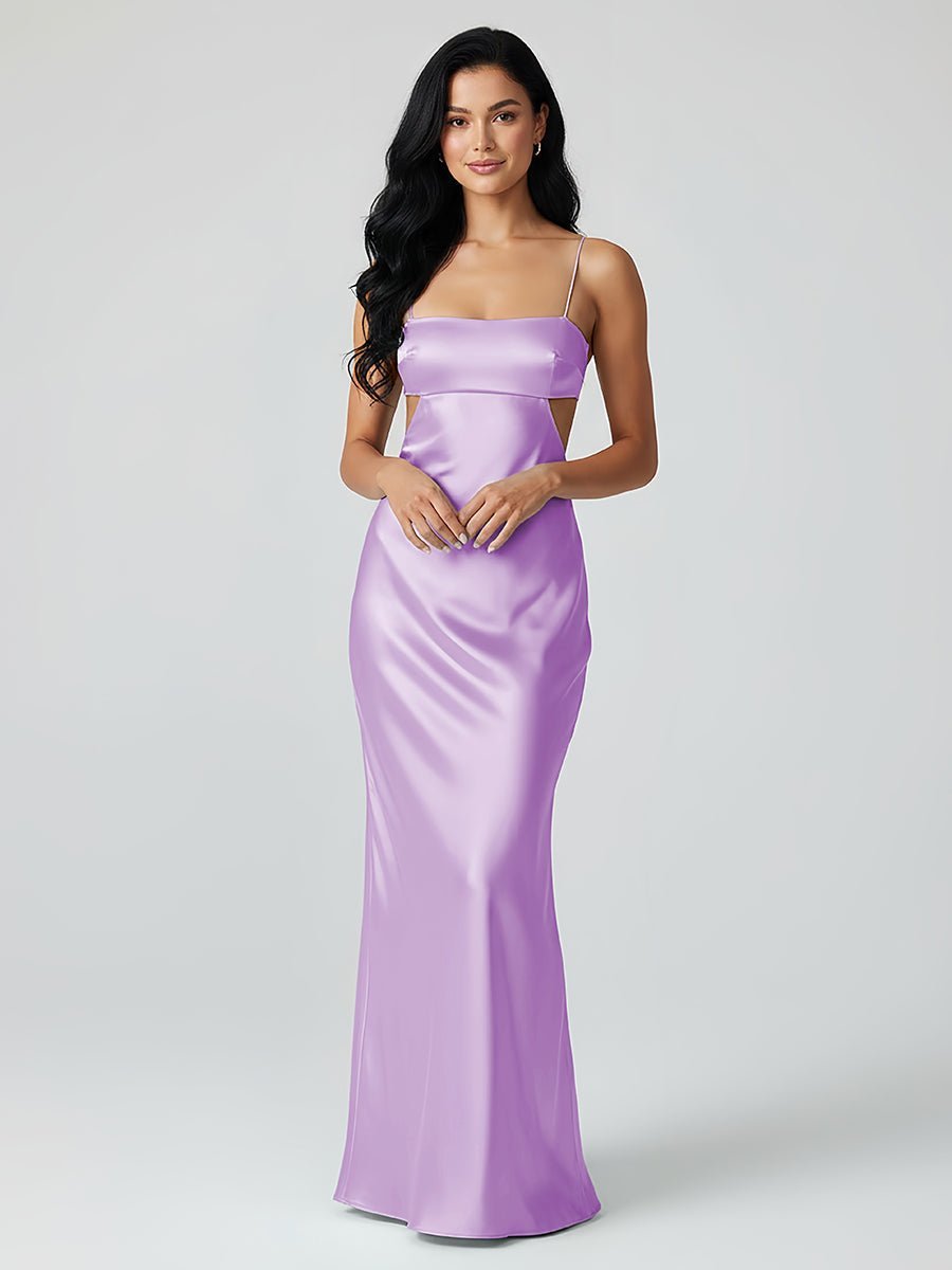 Calista Lilac side view evening dress