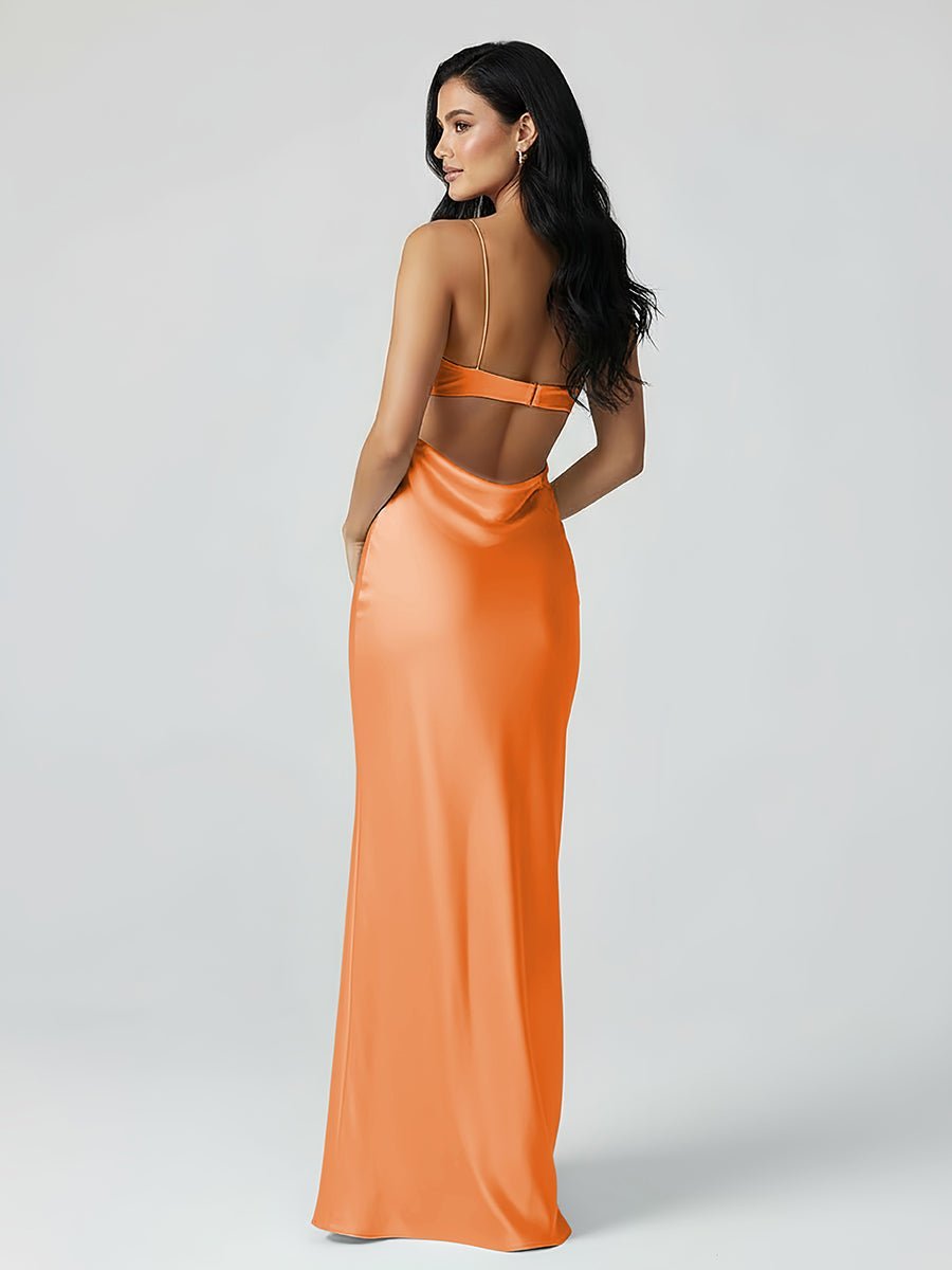 Calista Orange detail 1 evening dress