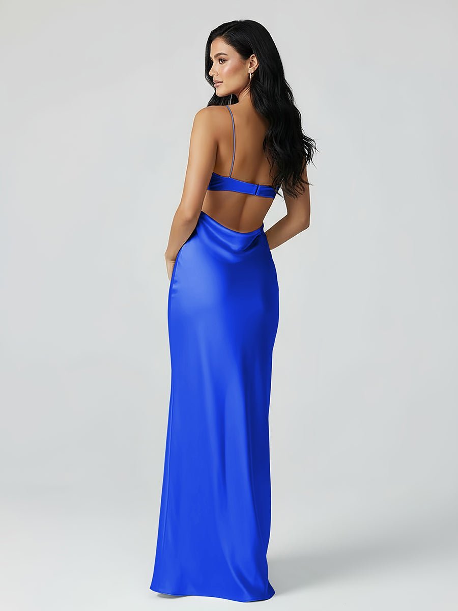 Calista Royal Blue detail 1 evening dress