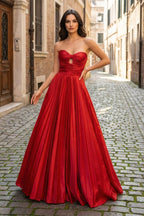 Lavinia Red front view prom dress
