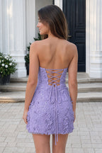 Cyllene Lavender back view homecoming dress