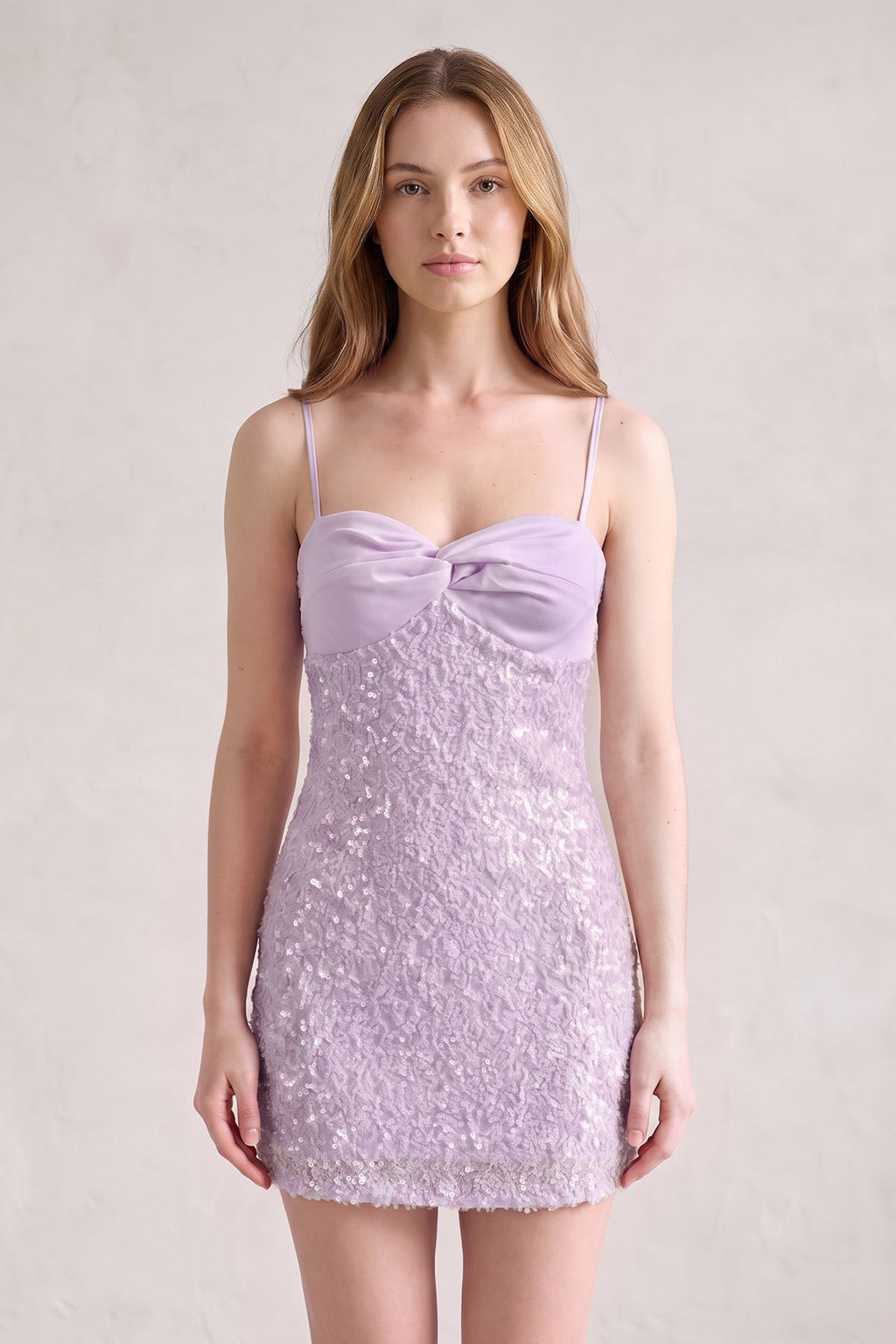 Jessalyn Lavender side view homecoming dress