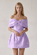 Rhoswen Lavender front view homecoming dress