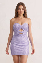 Orange Sheath Sweetheart Sequined Cut Out Short Homecoming & Cocktail Dresses