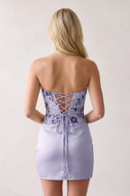Elspeth Lavender back view homecoming dress