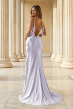 Wilhelmina Reese Lavender back view prom dress